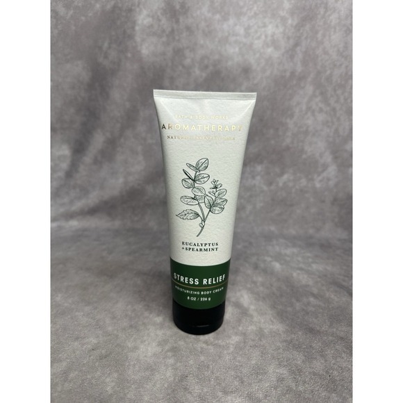 Bath & Body Works Aromatherapy Eucalyptus/Spearmint Stress Relief Body Cream 8oz - Picture 2 of 6